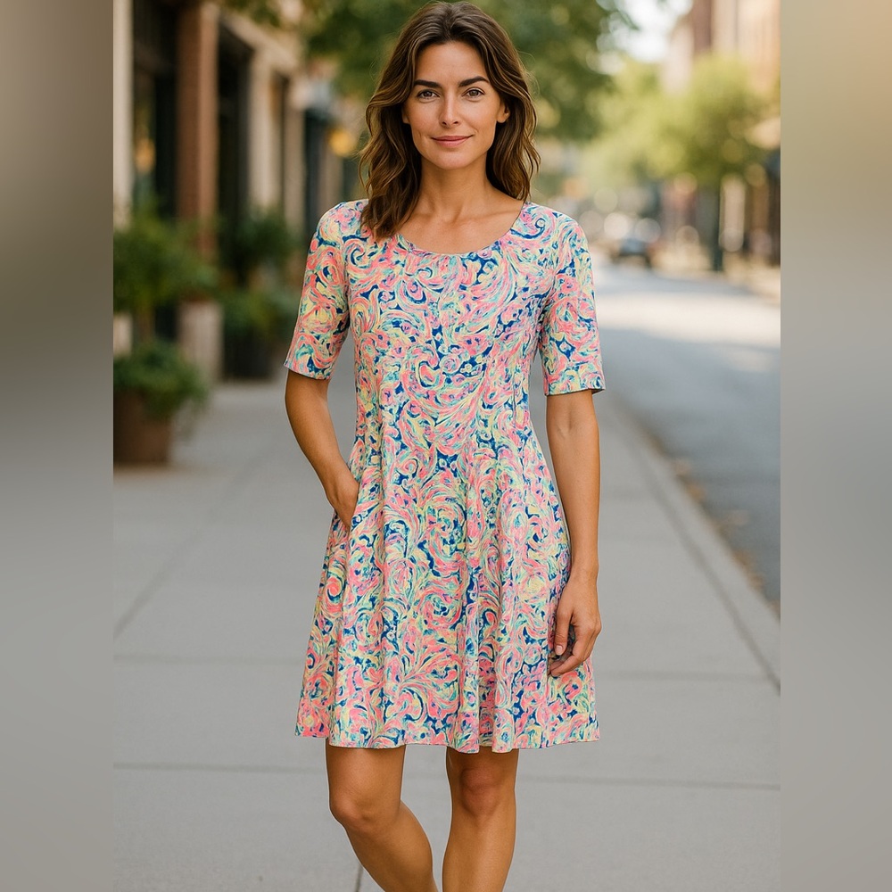 Lilly Pulitzer Pastel Patterned Dress M